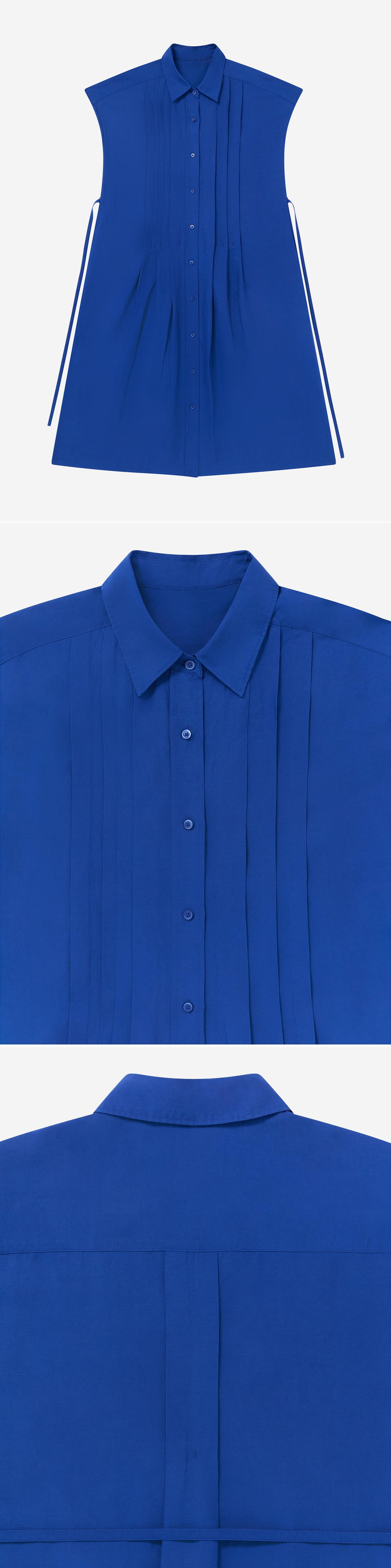 BLUE_DRESS - Flat Lay - 3 x Shots - Front + Detail A + Detail B