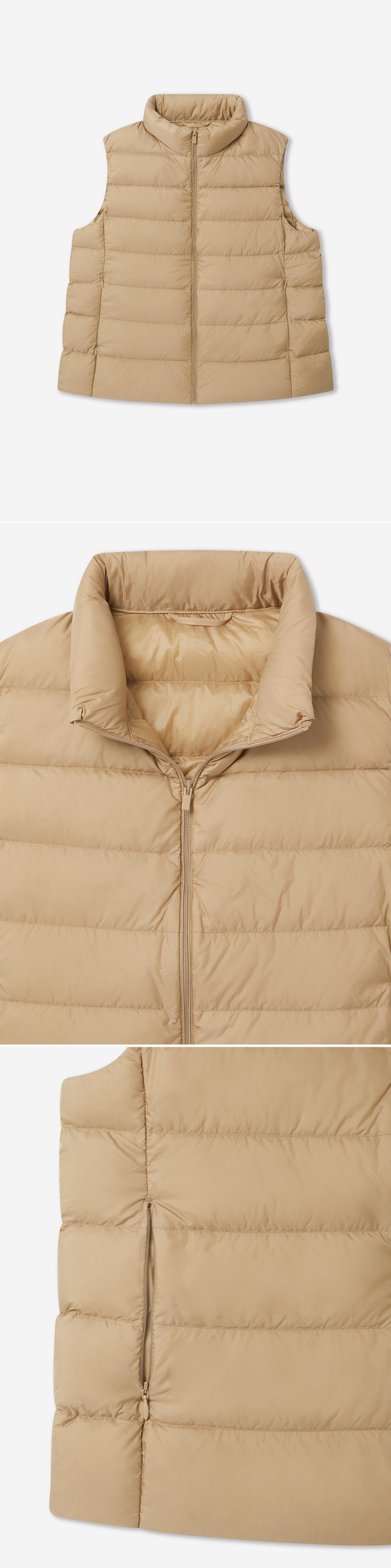 BEIGE_GILLET - Flat Lay - 3 x Shots - Front + Detail A + Detail B