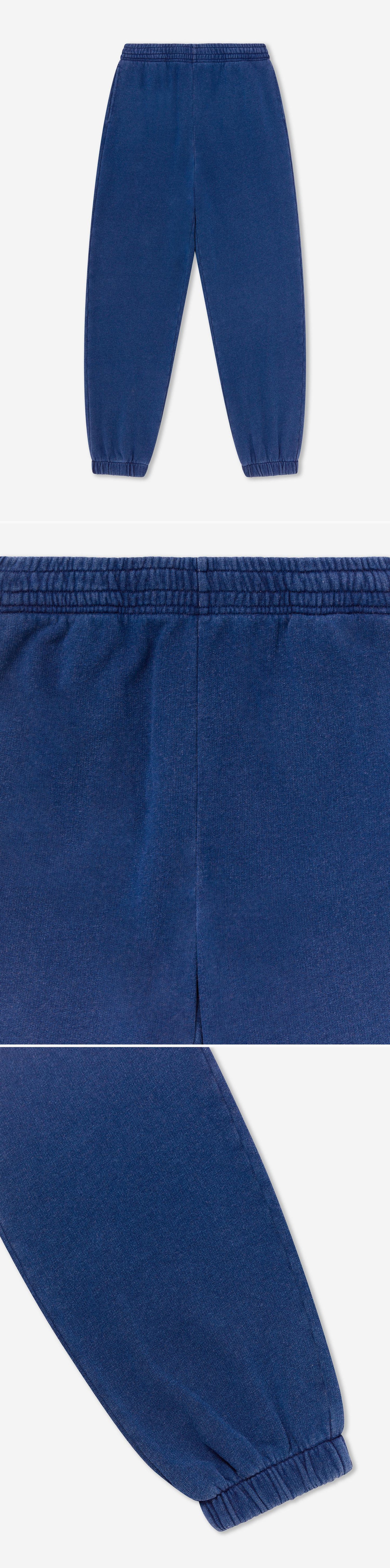 BLUE_JOGGERS - Flat Lay - 3 x Shots - Front + Detail A + Detail B