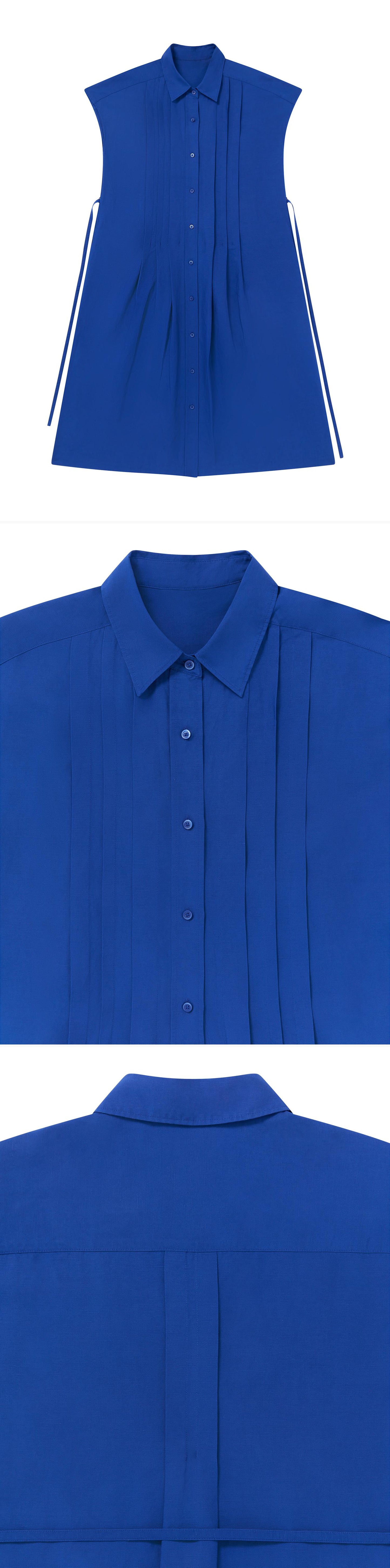 BLUE_DRESS - Flat Lay - 3 x Shots - Front + Detail A + Detail B