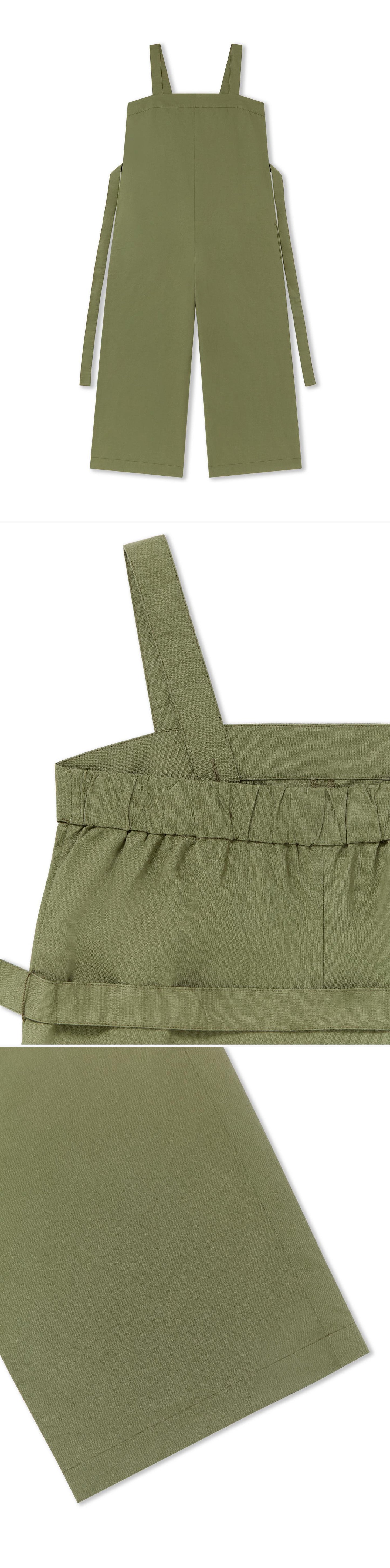 GREEN_JUMPSUIT - Flat Lay - 3 x Shots - Front + Detail A + Detail B