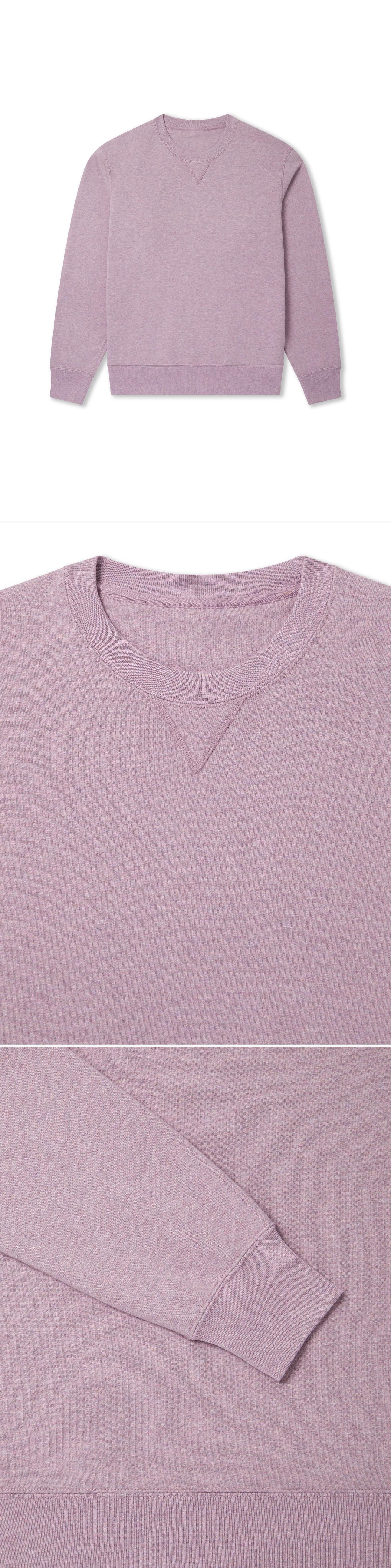 PURPLE_SWEATSHIRT - Flat Lay - 3 x Shots - Front + Detail A + Detail B