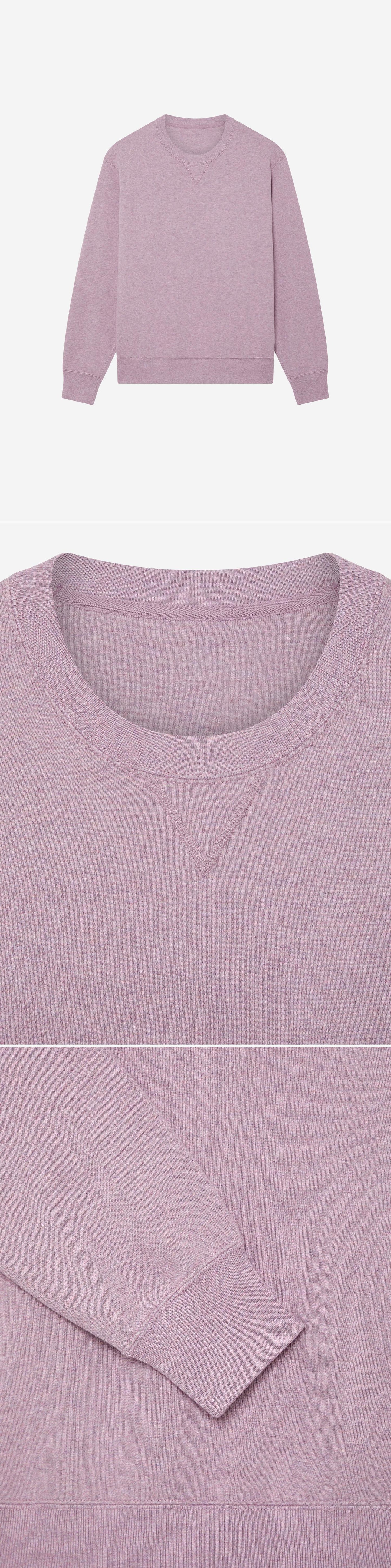 PURPLE_SWEATSHIRT - Hanging - 3 x Shots - Front + Detail A + Detail B