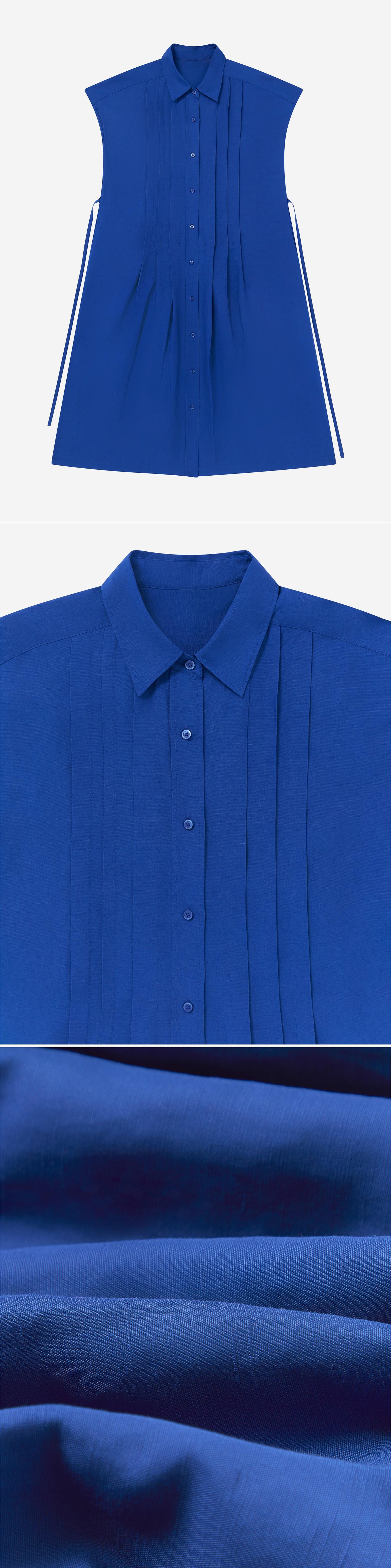 BLUE_DRESS - Flat Lay - 3 x Shots - Front + Detail A + Detail C