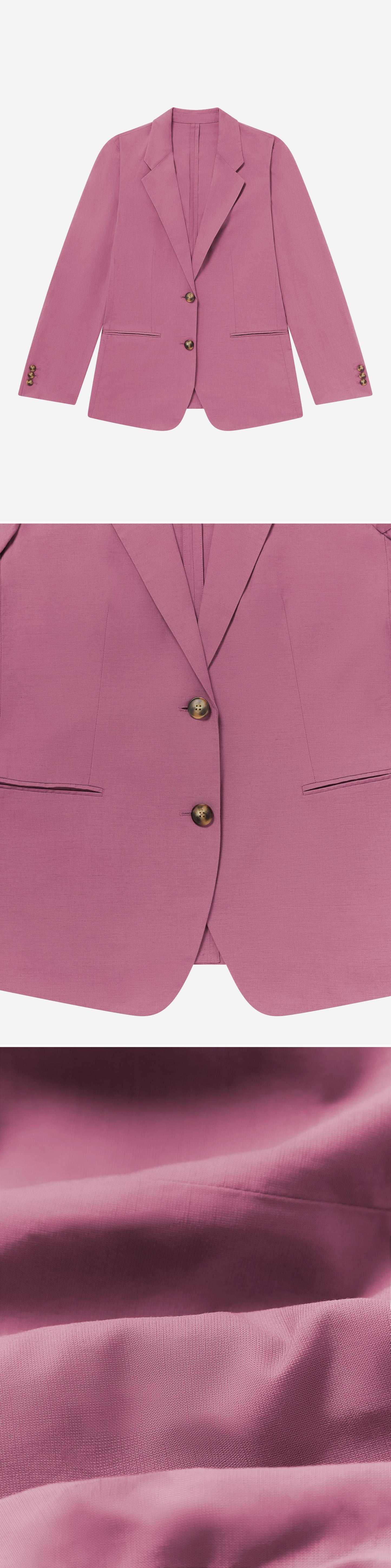 PINK_BLAZER - Flat Lay - 3 x Shots - Front + Detail A + Detail C