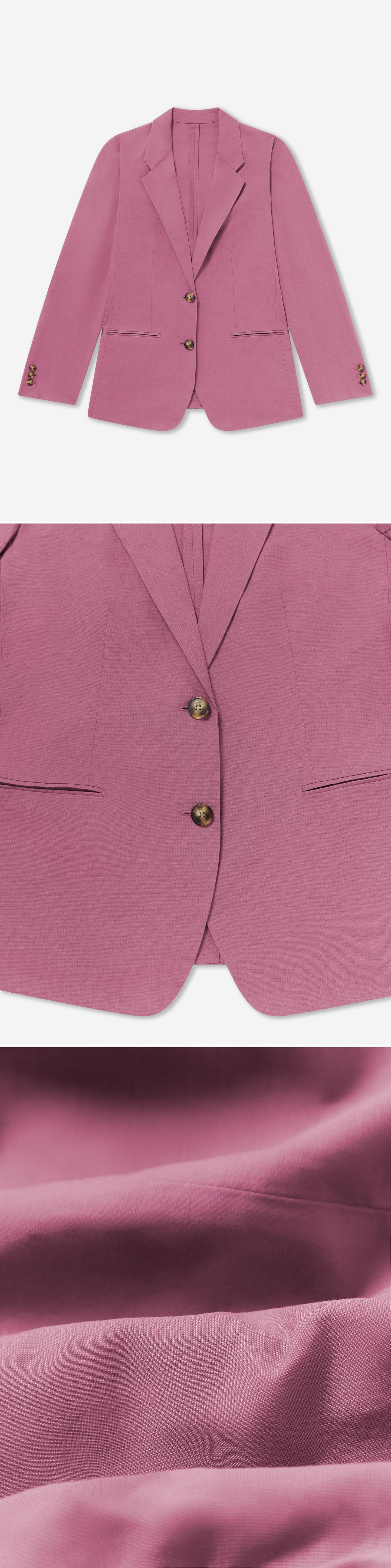 PINK_BLAZER - Flat Lay - 3 x Shots - Front + Detail A + Detail C