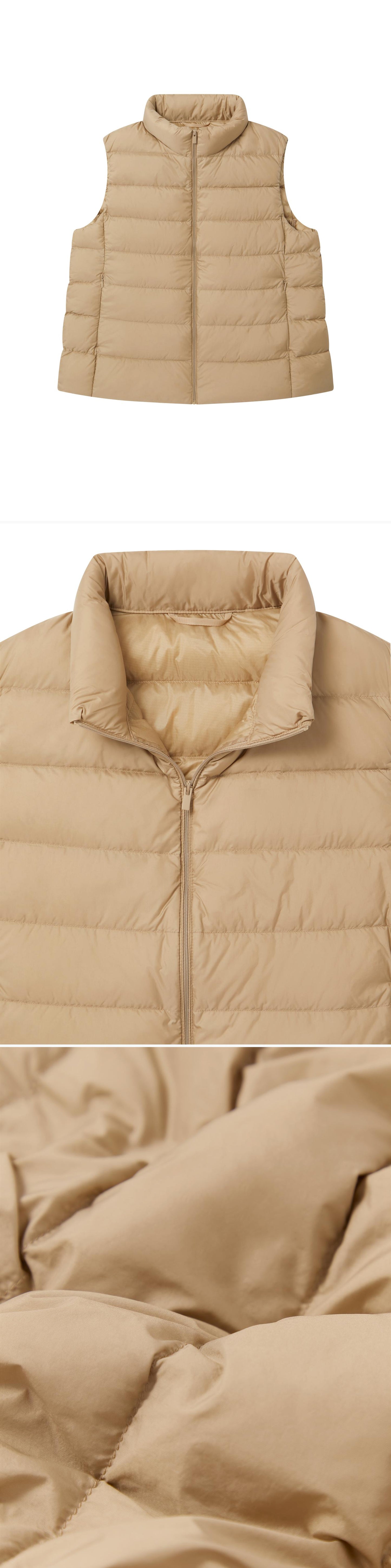 BEIGE_GILLET - Flat Lay - 3 x Shots - Front + Detail A + Detail C