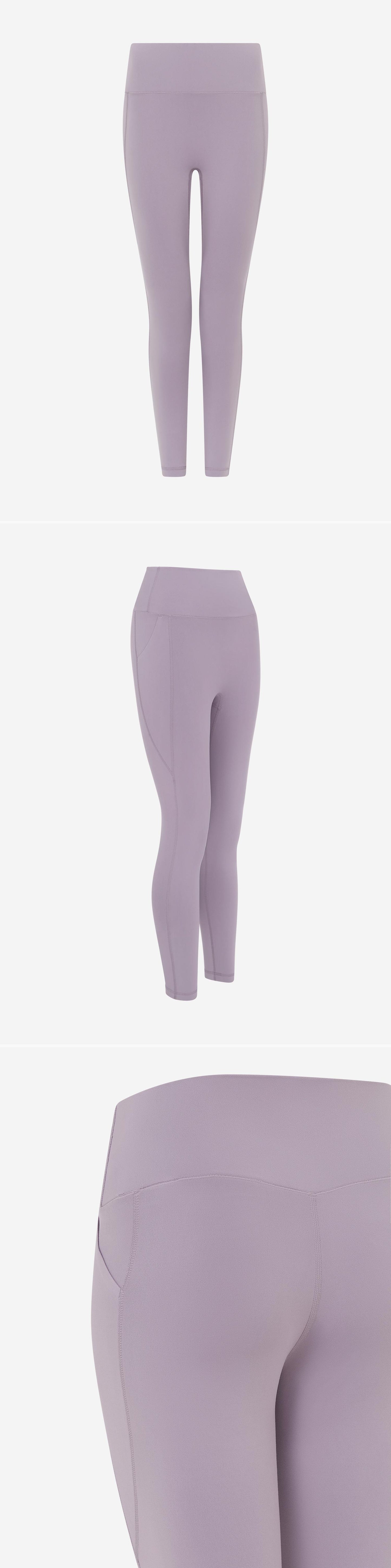 LILAC_LEGGINGS - Mannequin - 3 x Shots - Front + Angle + Detail B