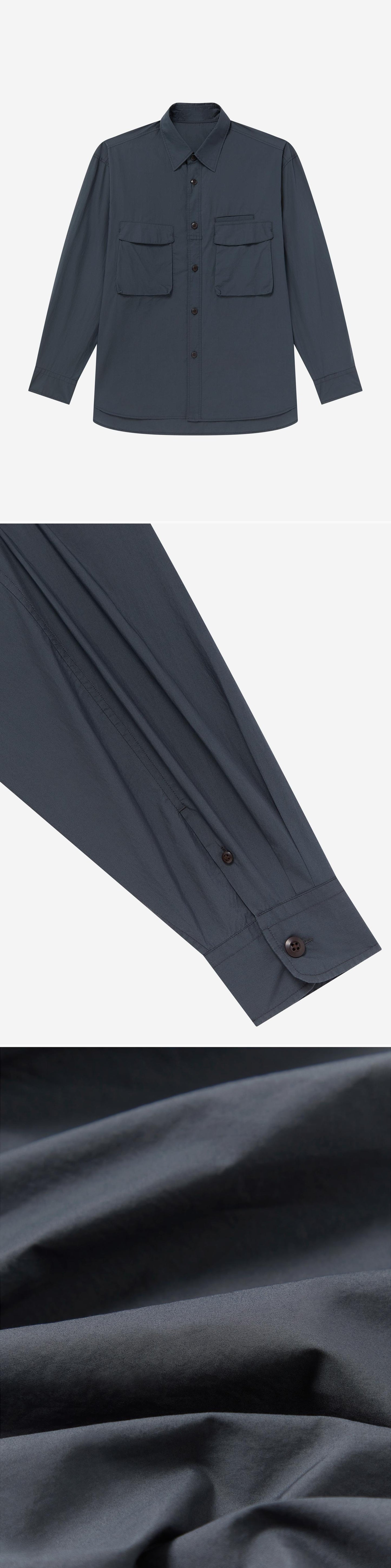 POCKET_SHIRT - Flat Lay - 3 x Shots - Front + Detail B + Detail C