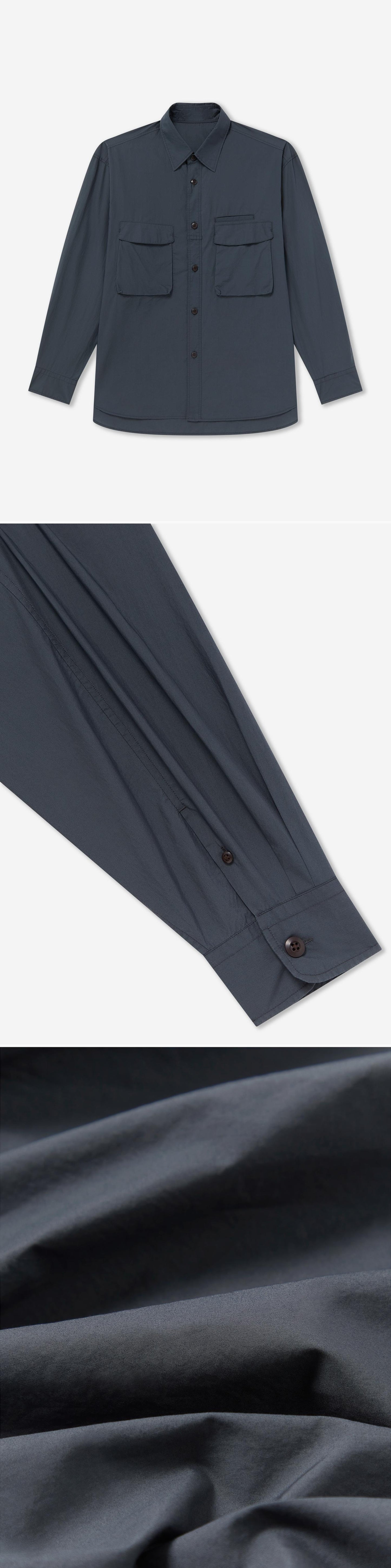 POCKET_SHIRT - Flat Lay - 3 x Shots - Front + Detail B + Detail C