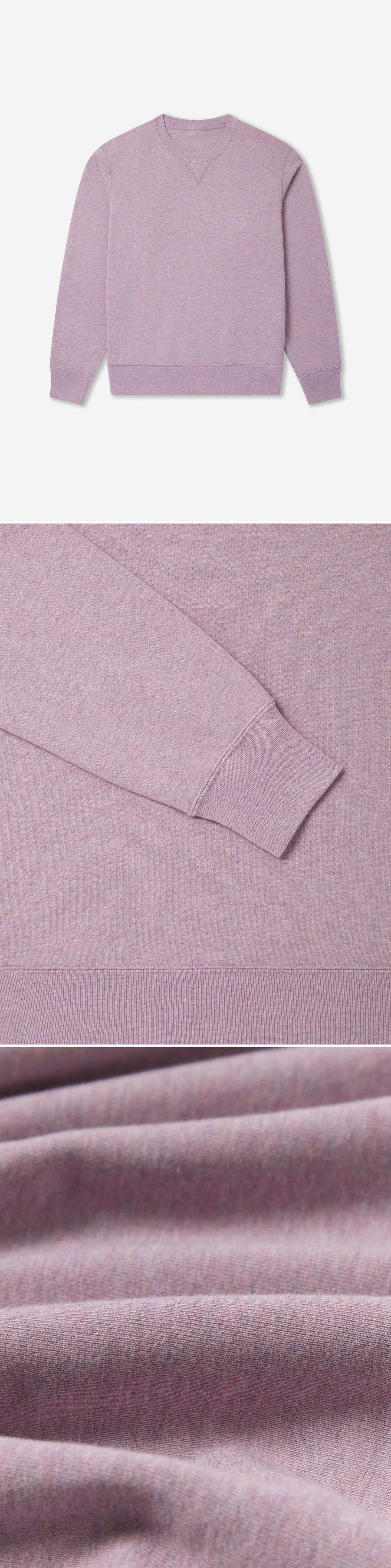 PURPLE_SWEATSHIRT - Flat Lay - 3 x Shots - Front + Detail B + Detail C