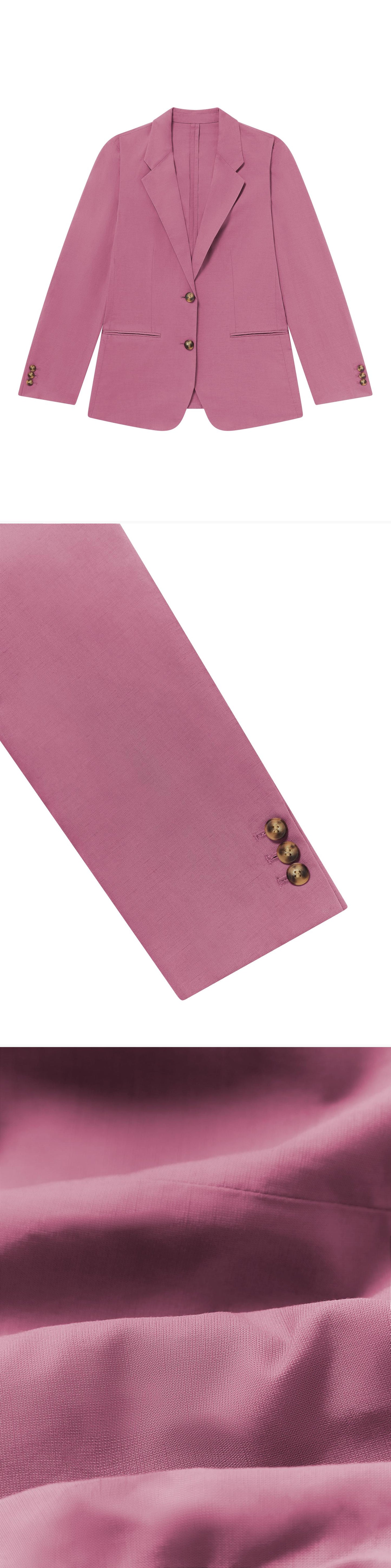 PINK_BLAZER - Flat Lay - 3 x Shots - Front + Detail B + Detail C