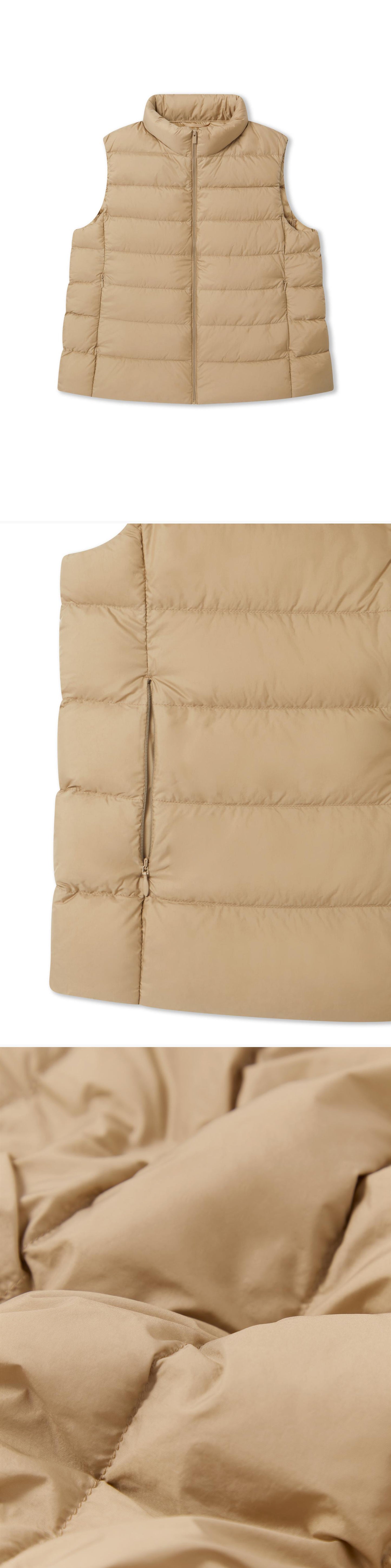 BEIGE_GILLET - Flat Lay - 3 x Shots - Front + Detail B + Detail C