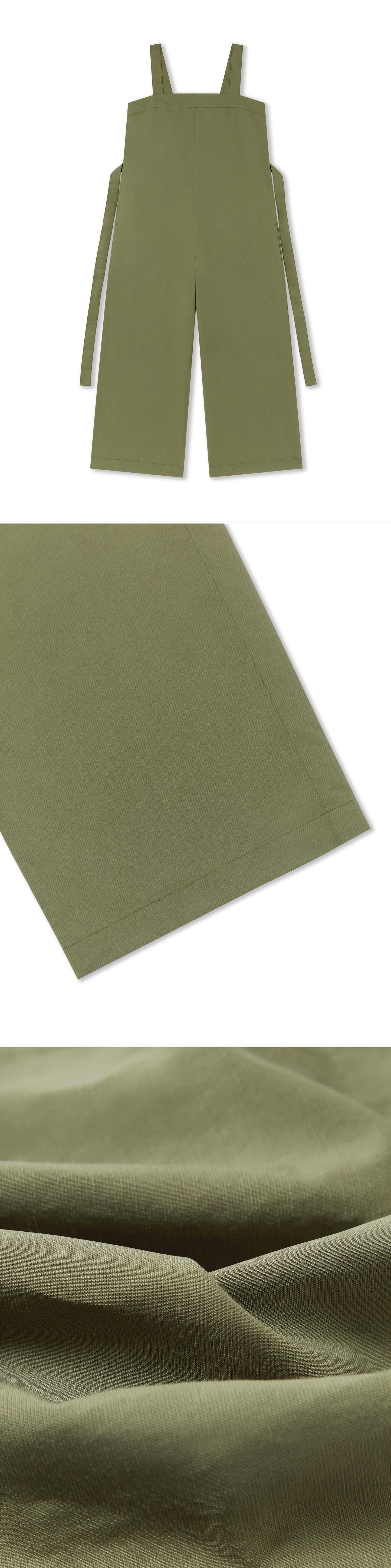 GREEN_JUMPSUIT - Flat Lay - 3 x Shots - Front + Detail B + Detail C