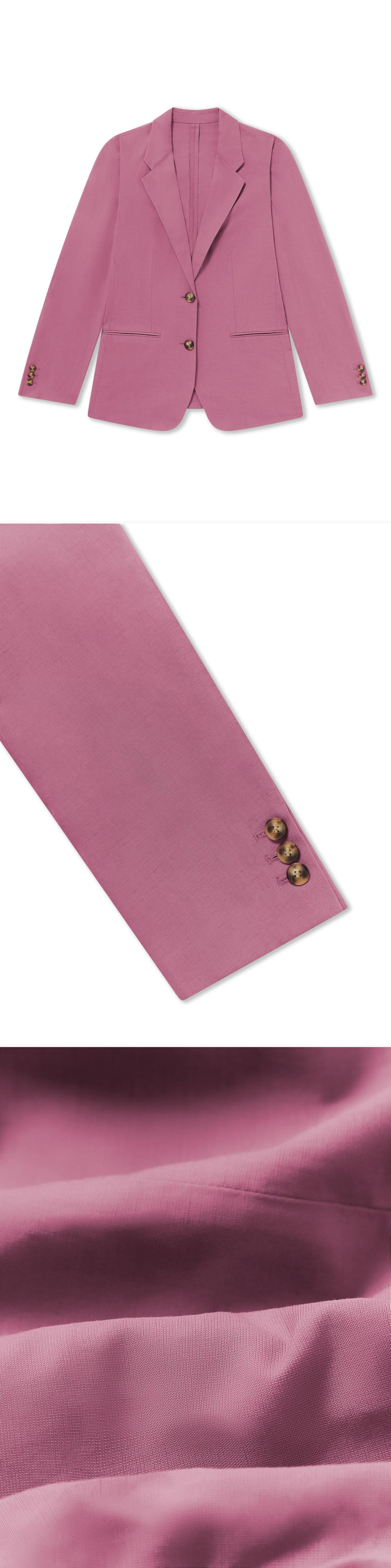 PINK_BLAZER - Flat Lay - 3 x Shots - Front + Detail B + Detail C