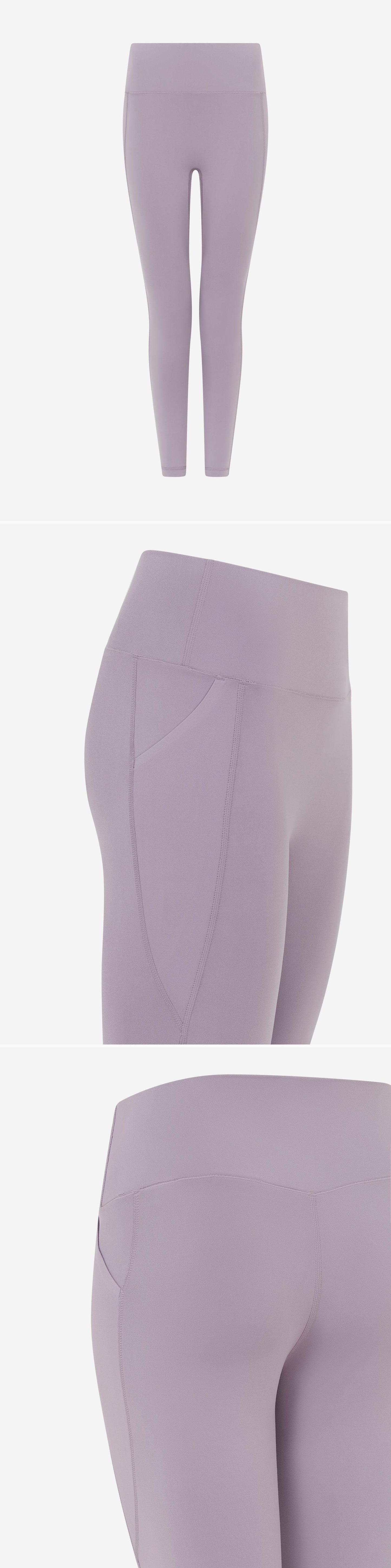 LILAC_LEGGINGS - Mannequin - 3 x Shots - Front + Detail A + Detail B
