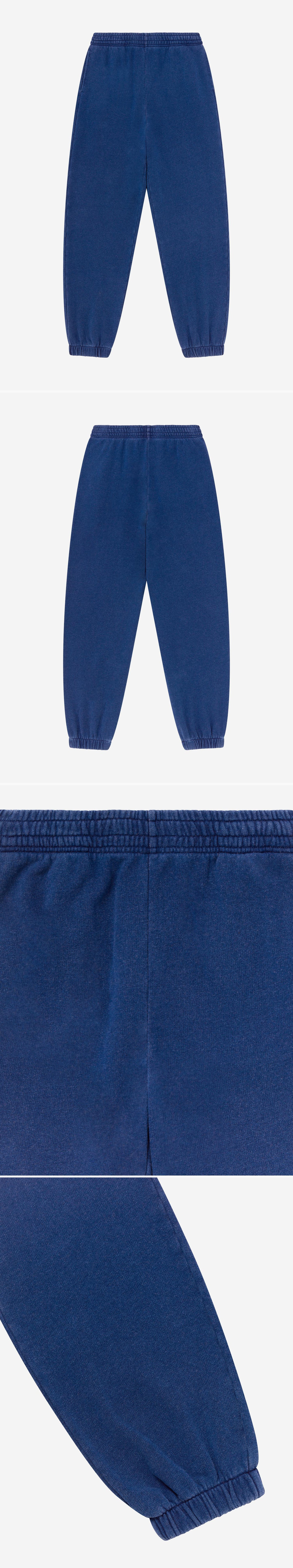 BLUE_JOGGERS - Flat Lay - 4 x Shots - Front + Back + Detail A + Detail B