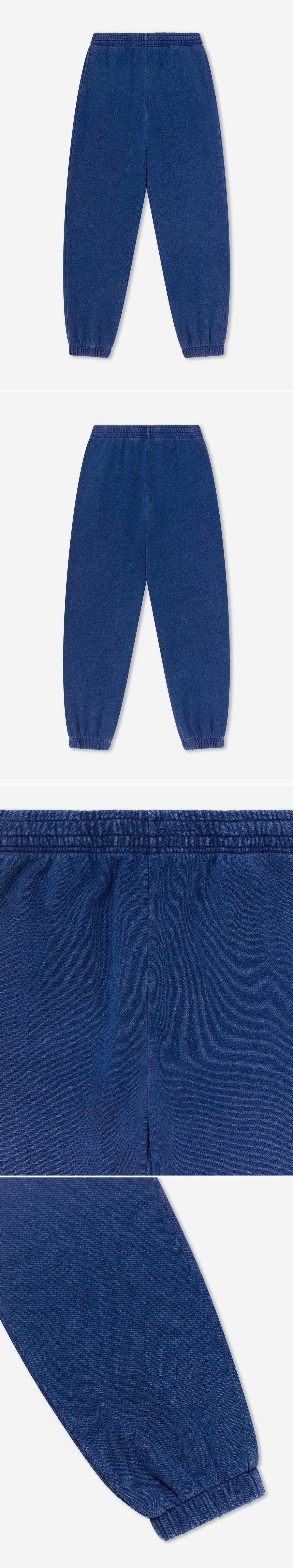 BLUE_JOGGERS - Flat Lay - 4 x Shots - Front + Back + Detail A + Detail B
