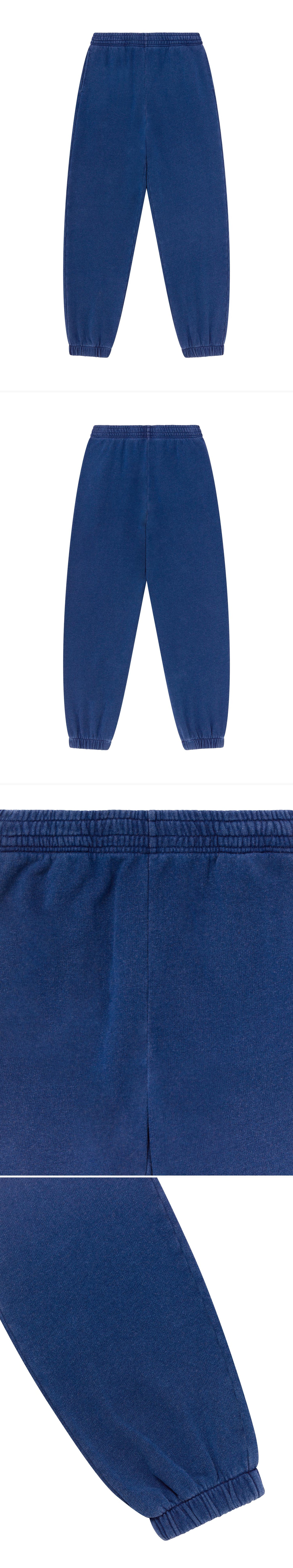 BLUE_JOGGERS - Flat Lay - 4 x Shots - Front + Back + Detail A + Detail B
