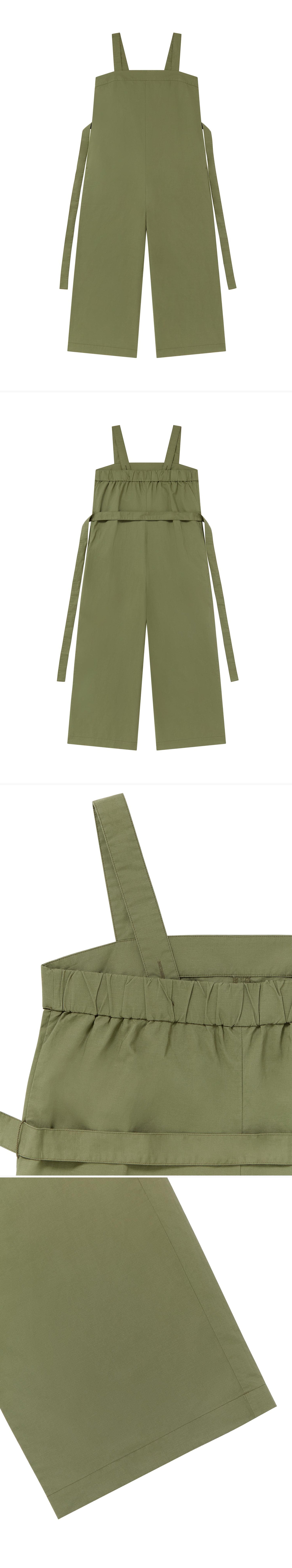 GREEN_JUMPSUIT - Flat Lay - 4 x Shots - Front + Back + Detail A + Detail B