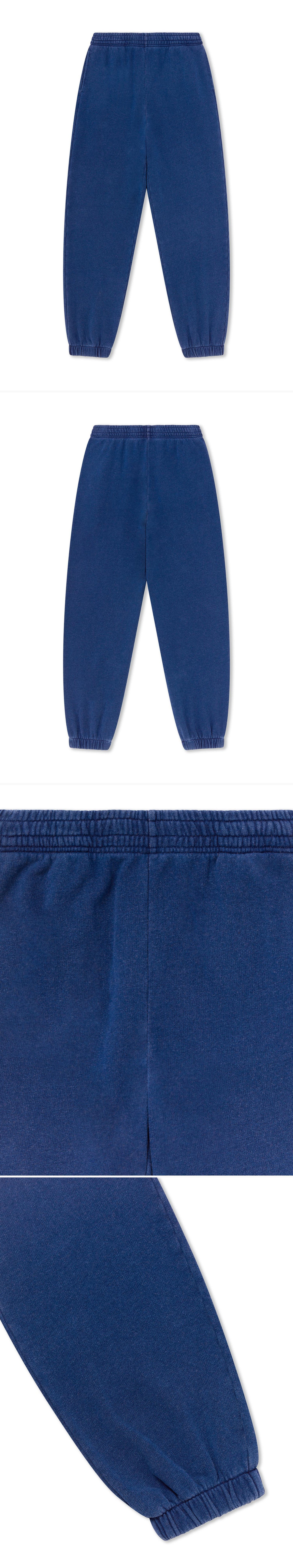 BLUE_JOGGERS - Flat Lay - 4 x Shots - Front + Back + Detail A + Detail B