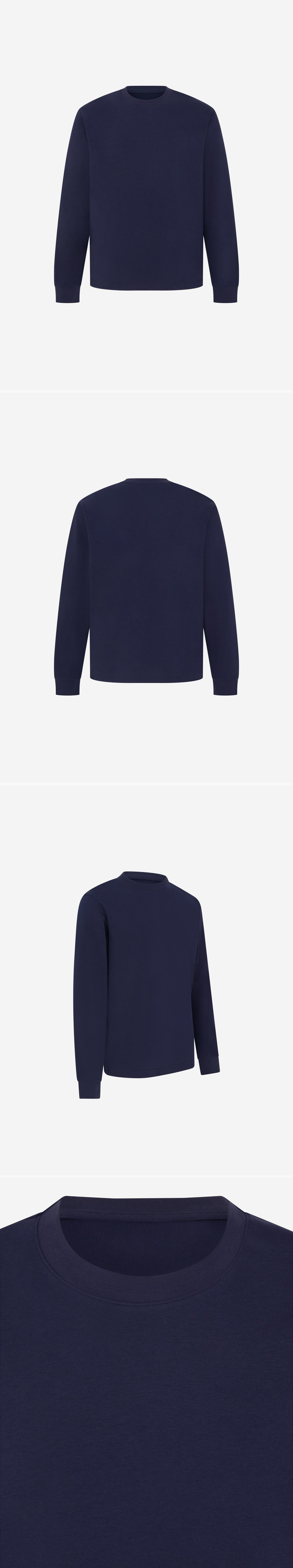 LS_NAVY_TEE - Mannequin - 4 x Shots - Front + Back + Angle + Detail A