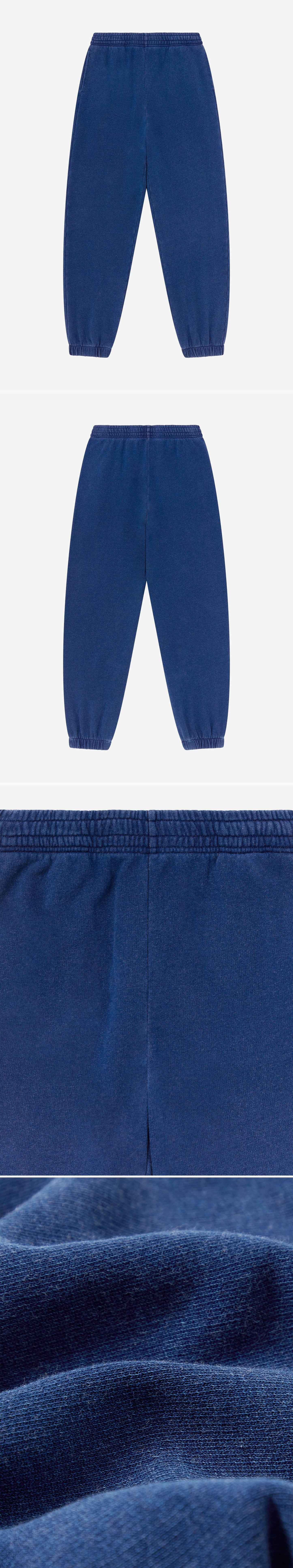BLUE_JOGGERS - Flat Lay - 4 x Shots - Front + Back + Detail A + Detail C