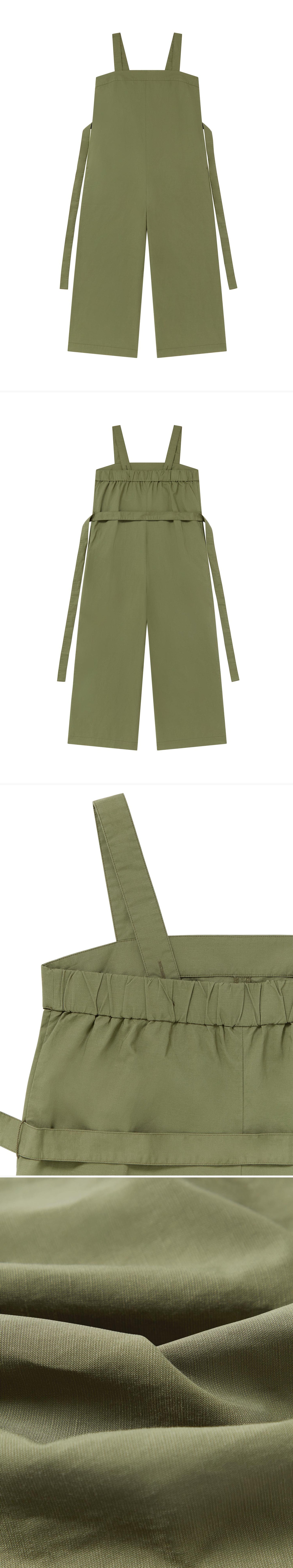 GREEN_JUMPSUIT - Flat Lay - 4 x Shots - Front + Back + Detail A + Detail C