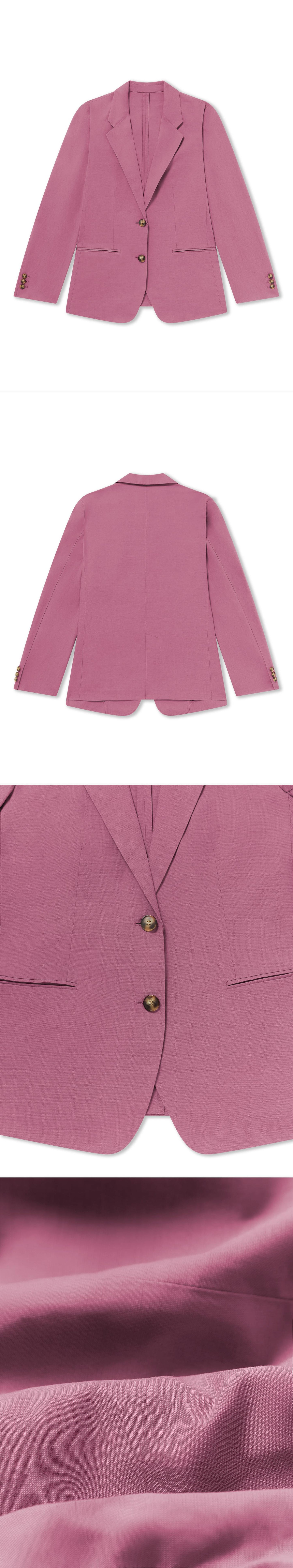 PINK_BLAZER - Flat Lay - 4 x Shots - Front + Back + Detail A + Detail C
