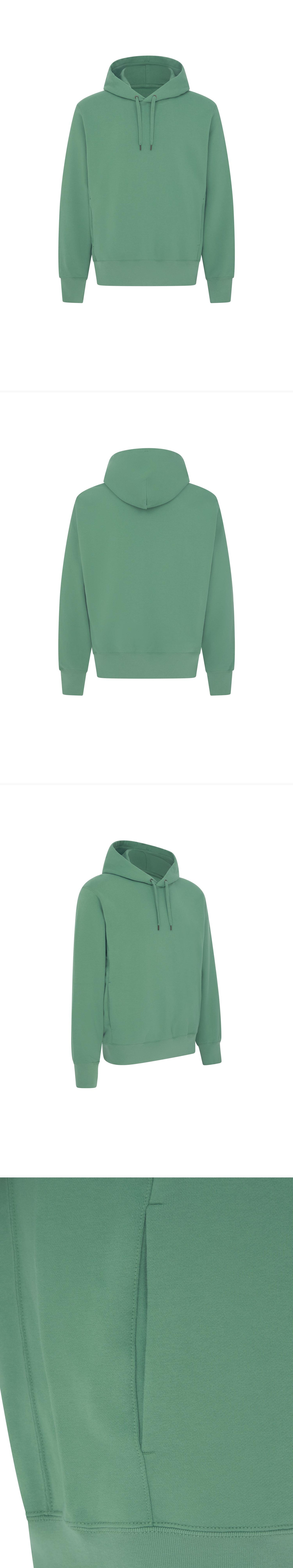 GREEN_HOODIE - Mannequin - 4 x Shots - Front + Back + Angle + Detail B