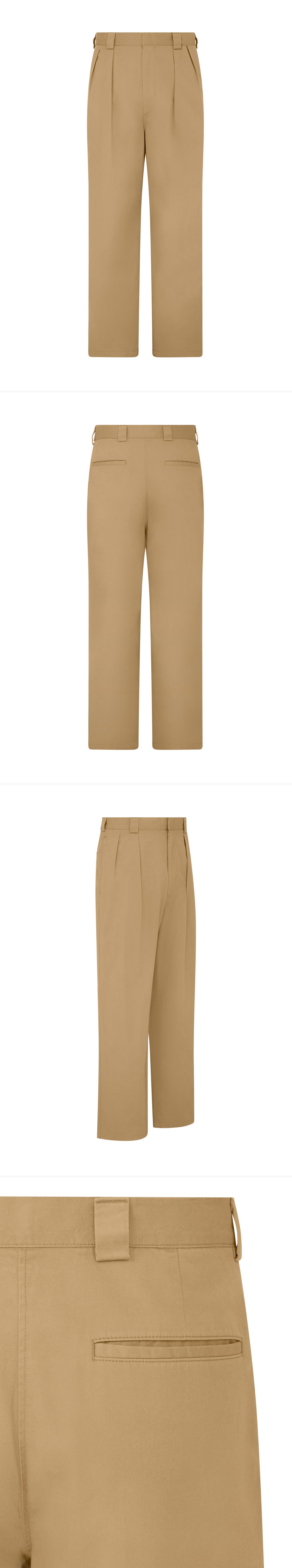 TAN_WIDELEG_TROUSER - Mannequin - 4 x Shots - Front + Back + Angle + Detail B