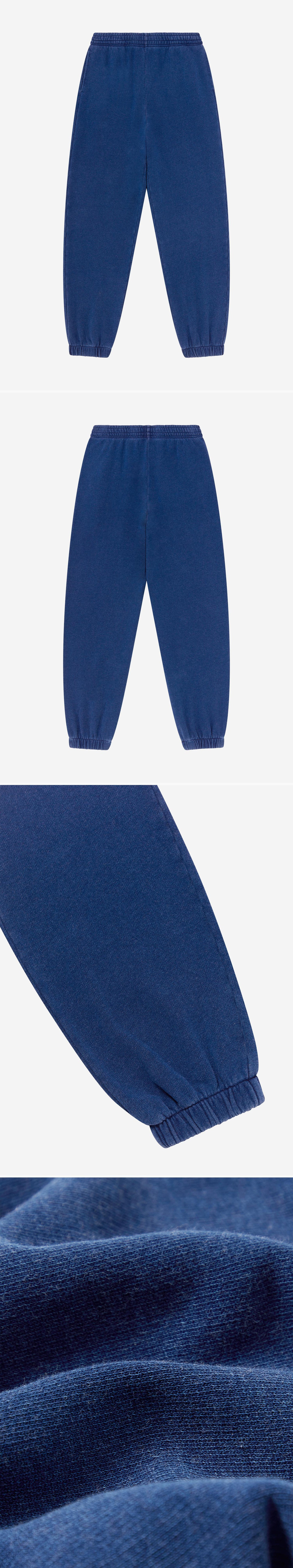 BLUE_JOGGERS - Flat Lay - 4 x Shots - Front + Back + Detail B + Detail C