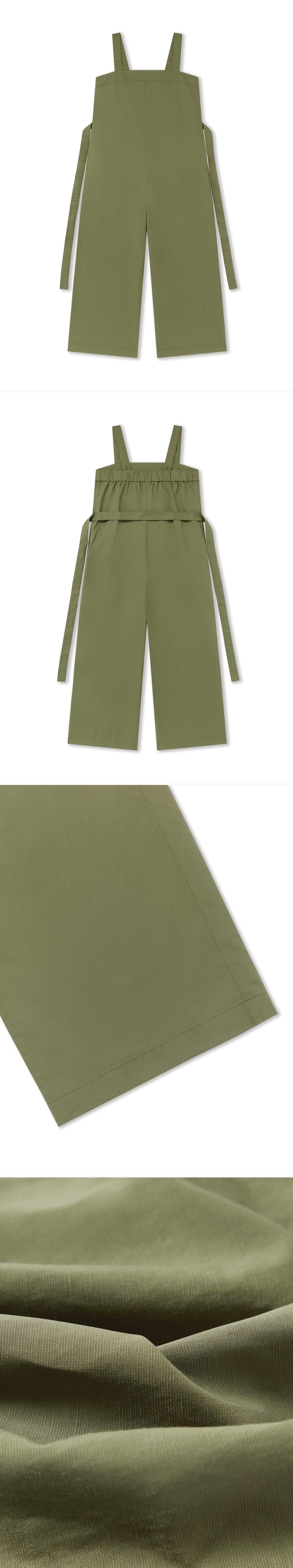 GREEN_JUMPSUIT - Flat Lay - 4 x Shots - Front + Back + Detail B + Detail C