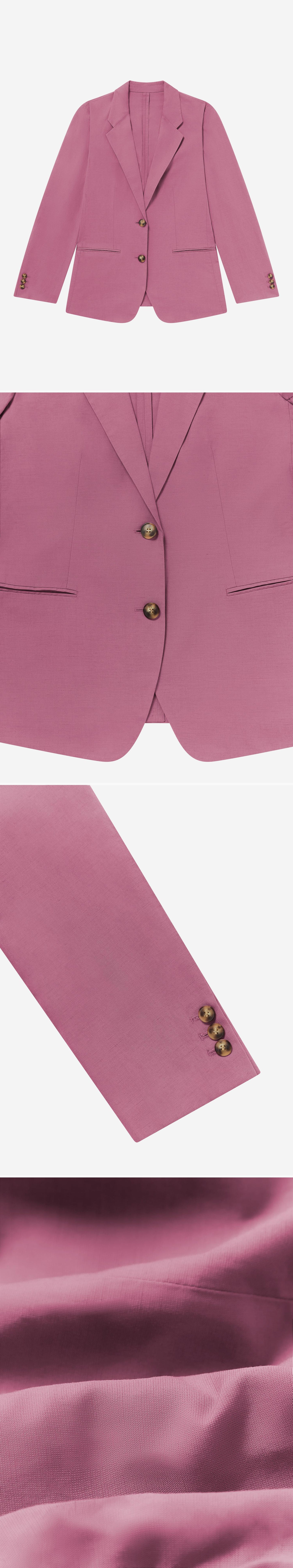 PINK_BLAZER - Flat Lay - 4 x Shots - Front + Detail A + Detail B + Detail C