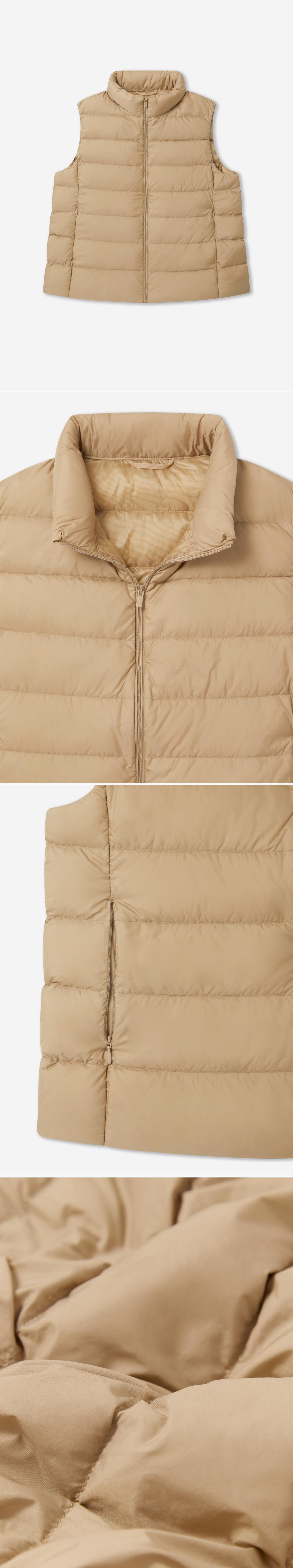 BEIGE_GILLET - Flat Lay - 4 x Shots - Front + Detail A + Detail B + Detail C