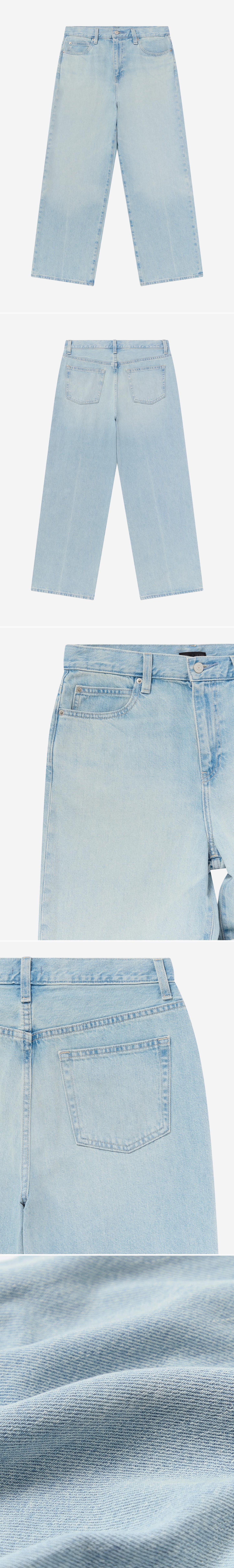 DENIM_JEANS - Flat Lay - 5 x Shots - Front + Back + Detail A + Detail B + Detail C