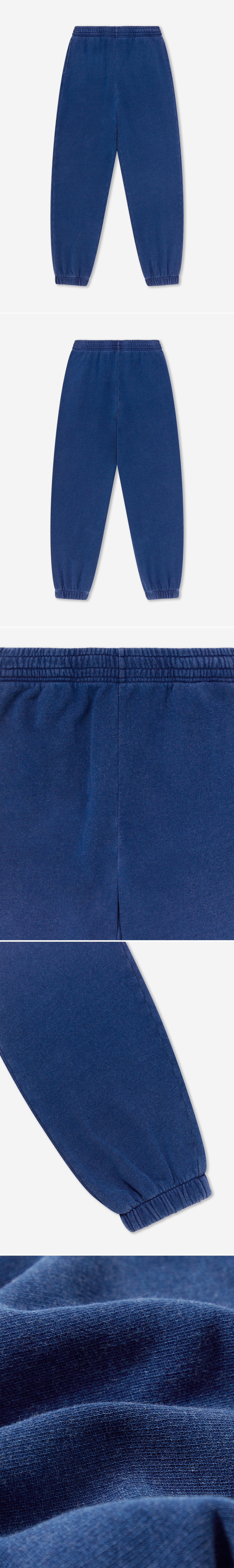 BLUE_JOGGERS - Flat Lay - 5 x Shots - Front + Back + Detail A + Detail B + Detail C