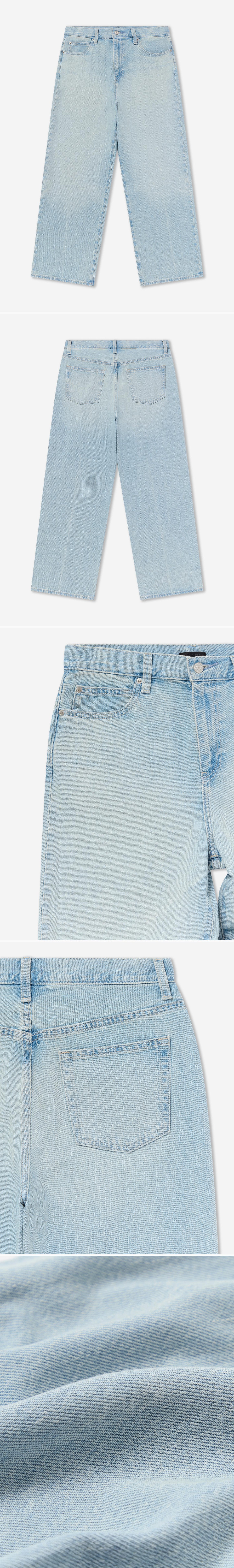 DENIM_JEANS - Flat Lay - 5 x Shots - Front + Back + Detail A + Detail B + Detail C