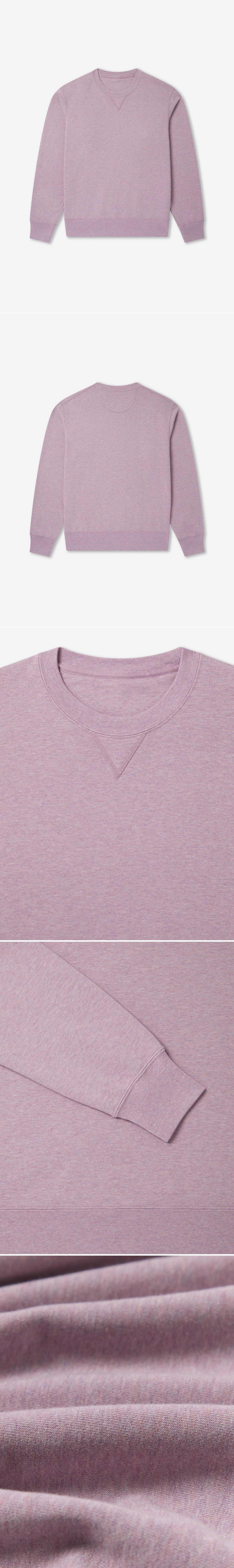 PURPLE_SWEATSHIRT - Flat Lay - 5 x Shots - Front + Back + Detail A + Detail B + Detail C