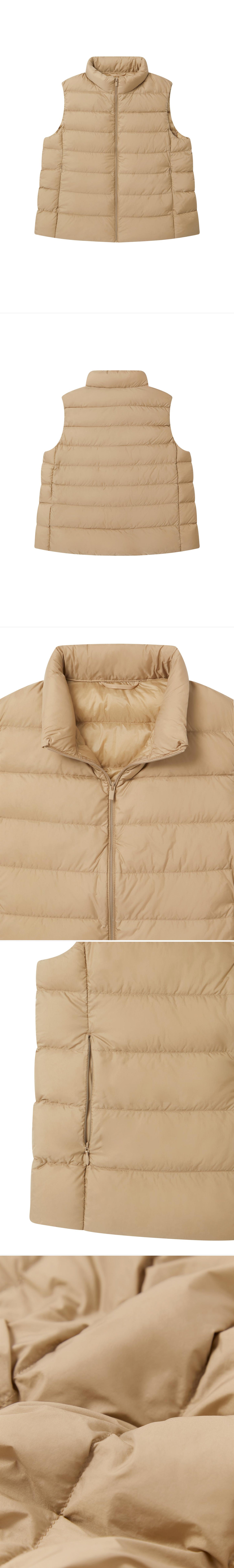 BEIGE_GILLET - Flat Lay - 5 x Shots - Front + Back + Detail A + Detail B + Detail C