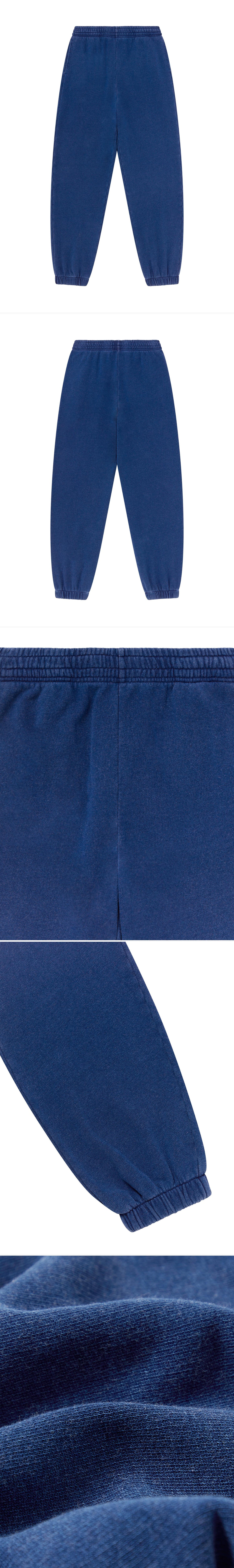 BLUE_JOGGERS - Flat Lay - 5 x Shots - Front + Back + Detail A + Detail B + Detail C