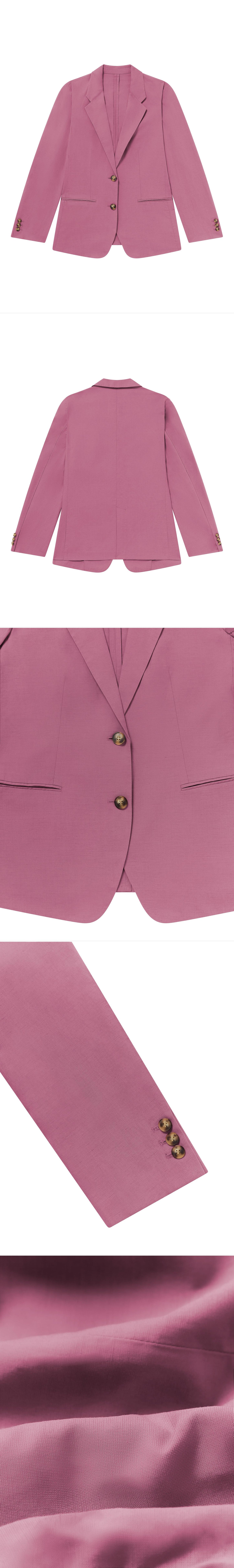 PINK_BLAZER - Flat Lay - 5 x Shots - Front + Back + Detail A + Detail B + Detail C