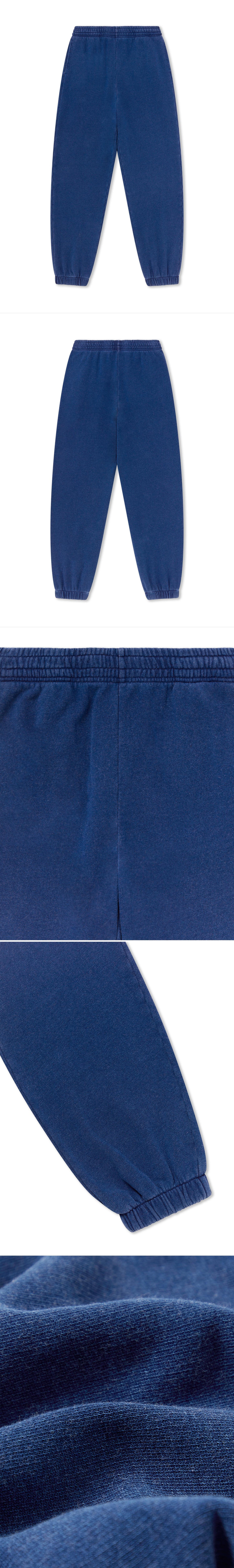 BLUE_JOGGERS - Flat Lay - 5 x Shots - Front + Back + Detail A + Detail B + Detail C