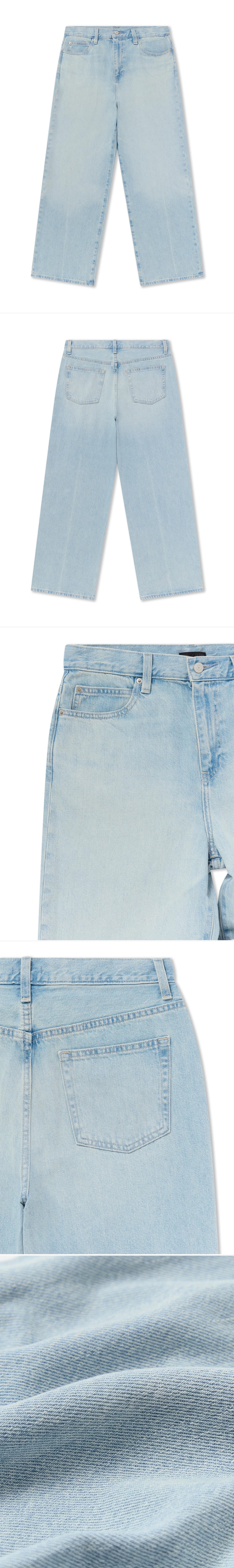 DENIM_JEANS - Flat Lay - 5 x Shots - Front + Back + Detail A + Detail B + Detail C