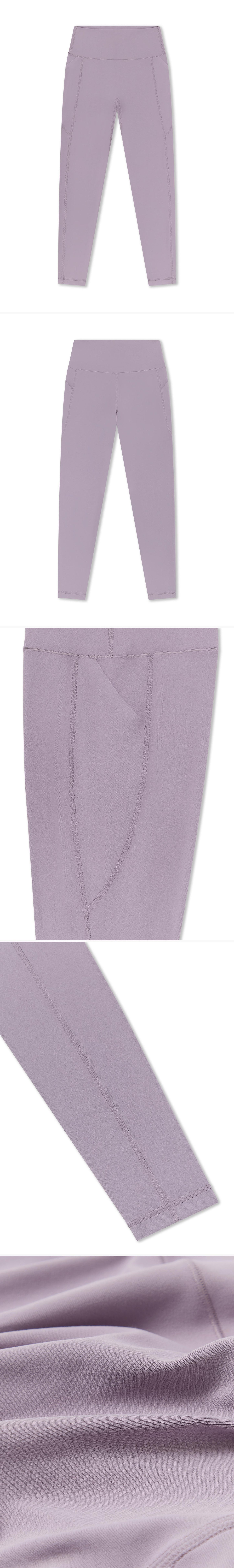 LILAC_LEGGINGS - Flat Lay - 5 x Shots - Front + Back + Detail A + Detail B + Detail C
