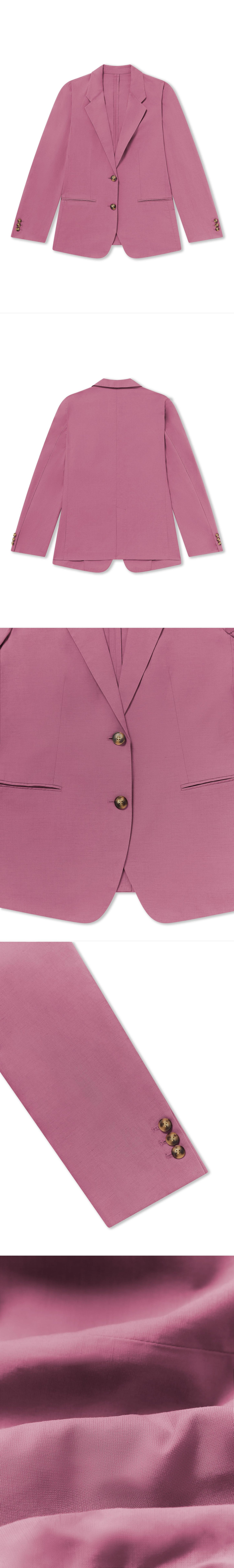 PINK_BLAZER - Flat Lay - 5 x Shots - Front + Back + Detail A + Detail B + Detail C