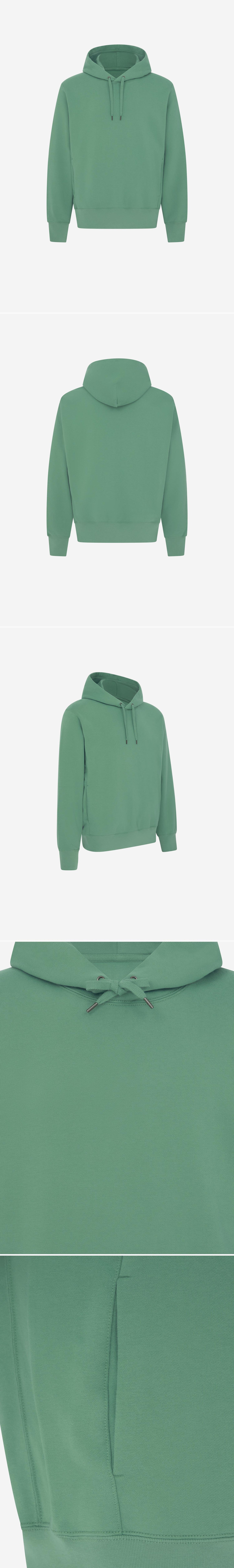 GREEN_HOODIE - Mannequin - 5 x Shots - Front + Back + Angle + Detail A + Detail B